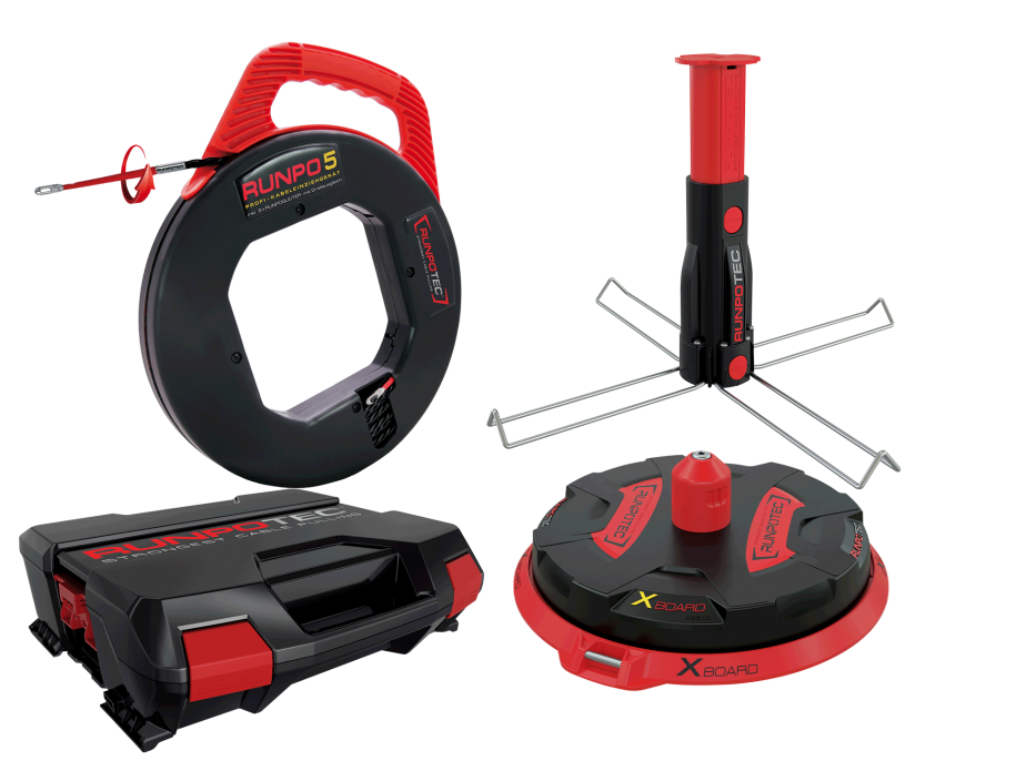RUNPOTEC 10171 Sada XB 300 Cable Roller + RP5 (30m) + multifunkční trn + systémový kufr RUNPOTEC 10171 Sada XB 300 Cable Roller + RP5 (30m) + multifunkční trn + systémový kufr